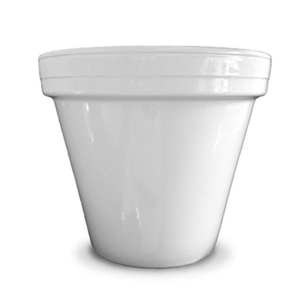 Ceramo Ceramo 173739 6.5 x 5.5 in. Powder Coated Ceramic Standard Planter; White - Pack of 10 173739 - main